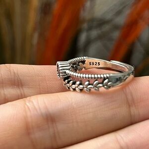 COPY - S925 Silver irregular open ring,Silver open ring
 for women girls wife d…